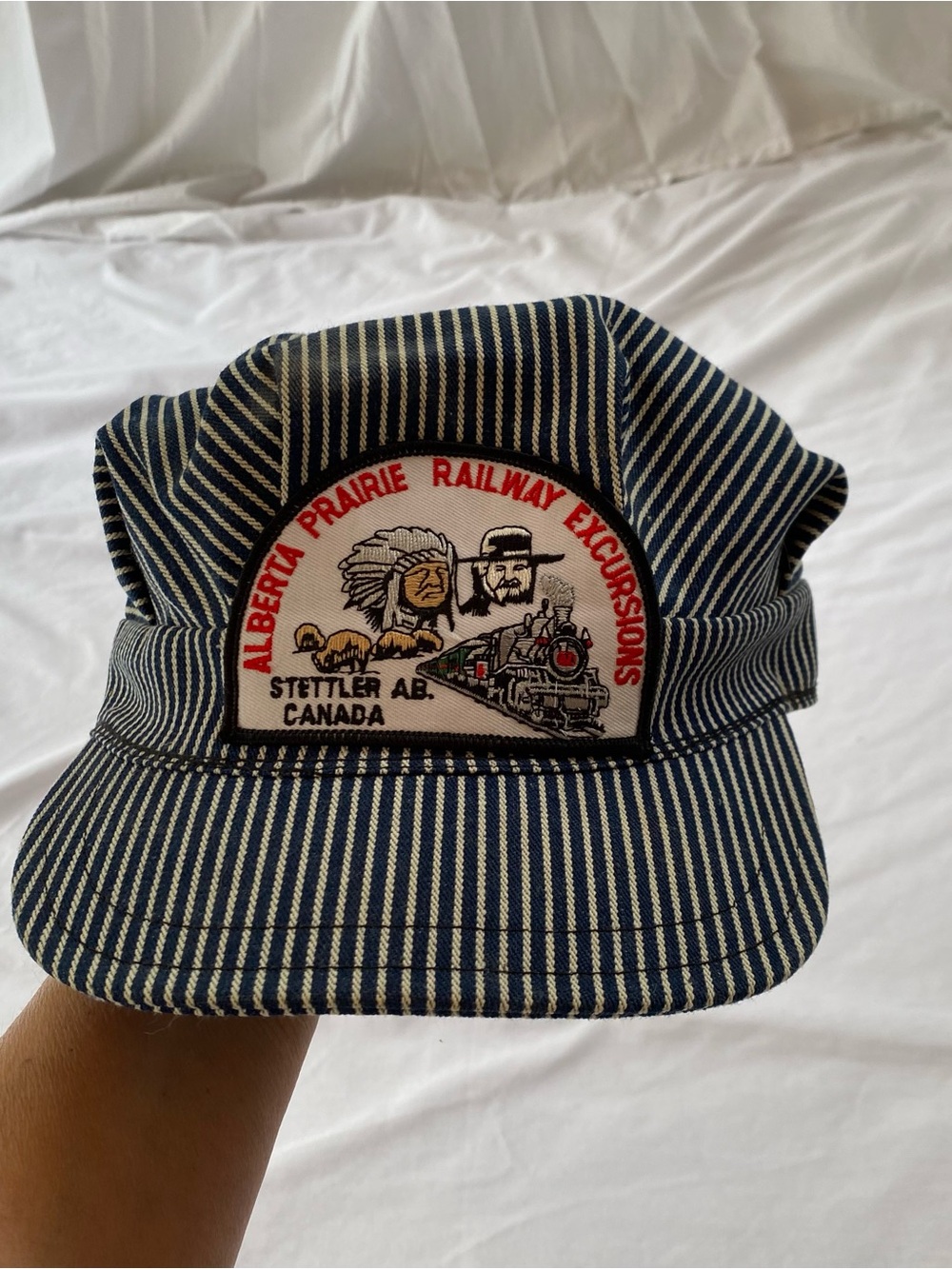 Vintage Alberta Prairie Railway Excursions Engineer Cap Railroadiana Canada